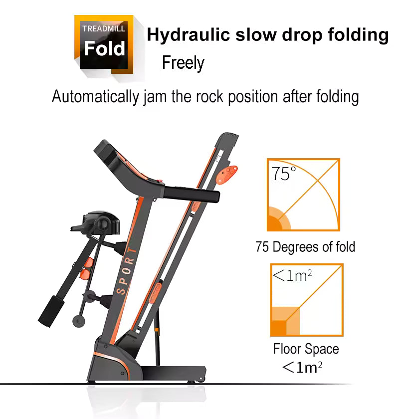 Foldable Treadmill 3.5HP with 150kg Max User Weight Home Gym Cardio Training Sports Exercise Walking Pad